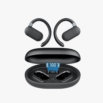 Sports noise cancelling earhook bluetooth headphones