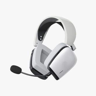 White surround sound wireless gaming headset