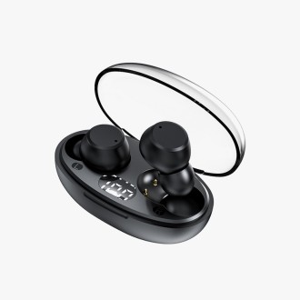 Digital display stereo in-ear bluetooth headphones