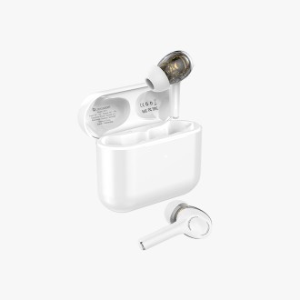 High quality white in-ear bluetooth headset