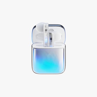 Transparent flash stereo semi-in-ear bluetooth headphones